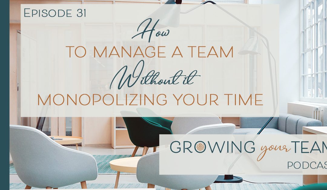 Ep31 – How to Manage a Team Without it Monopolizing Your Time