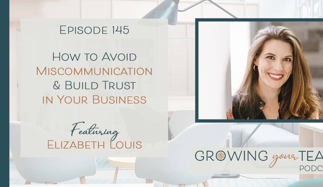 Ep145 – How to Avoid Miscommunication and Build Trust in Your Business with Elizabeth Louis