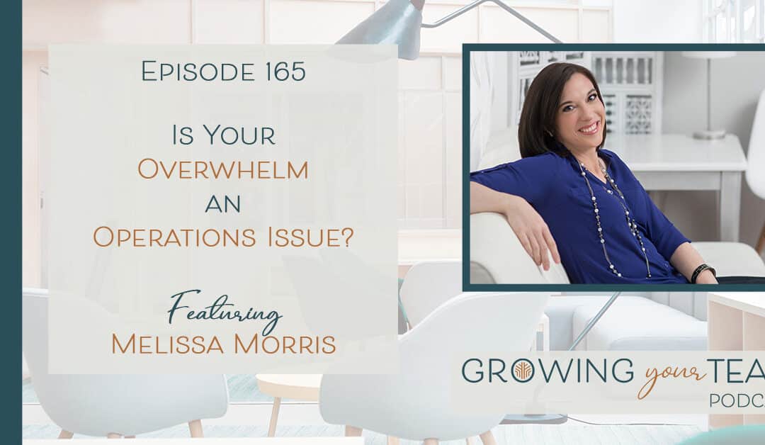 Ep165 – Is Your Overwhelm an Operations Issue? Melissa Morris 