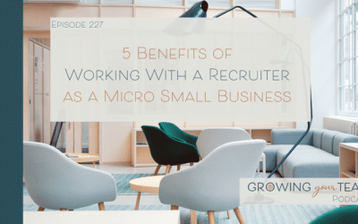 Ep227 – Five Benefits of Working With a Recruiter as a Micro Small Business
